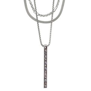 NWT Kendra Scott Jack Multi Strand Long Pendant Necklace in Silver